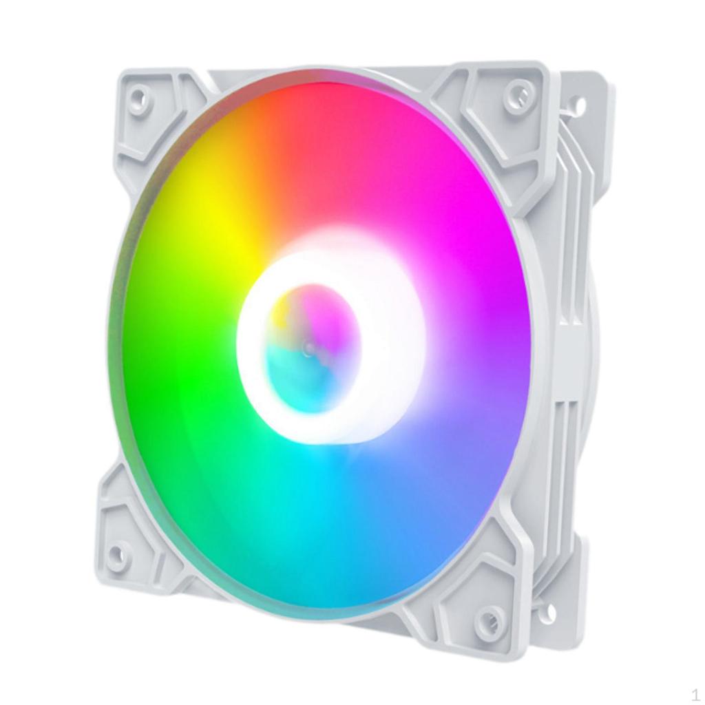 Computer Fan Cooling for Radiator Lighting LED 12cm Parts Supplies Silent Glowing Good Heat