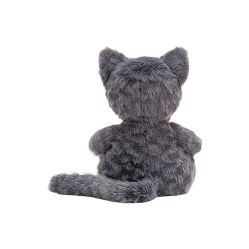 Jellycat Cat Series Animal Mitten Kitten Molly Kitten Dark Grey Doll Plush Doll 19cm Height