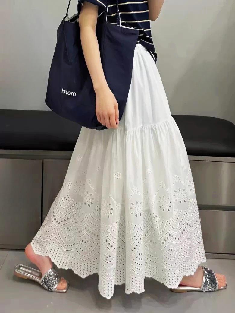 Европейская Мода 2026 Высокая Талия А-силуэт Вырез Тонкая Юбка для Женщин - Весенняя Коллекция One Size абрикосовый