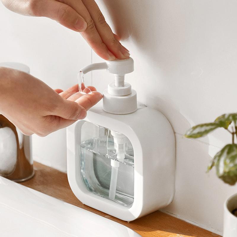 Bathroom Soap Dispenser 300/500ml Transparent Dispensing Bottle Refillable Lotion Portable Travel Dispenser Bath Pump Bottle