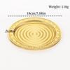 Round Fruit Plate,European-Style Exquisitely Carved Ripple Texture Metal Cake Tray,Dessert Living Room Snack Plate Decoration