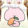 New 3D Print Asleep Cute Asamimi Square Bedding Set,Girls Adult Single Twin Queen Size, Duvet Cover Pillowcase Bedding