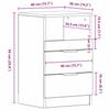 Nightstand Set of 2 Black Oak Effect 40 x 35 x 65 cm