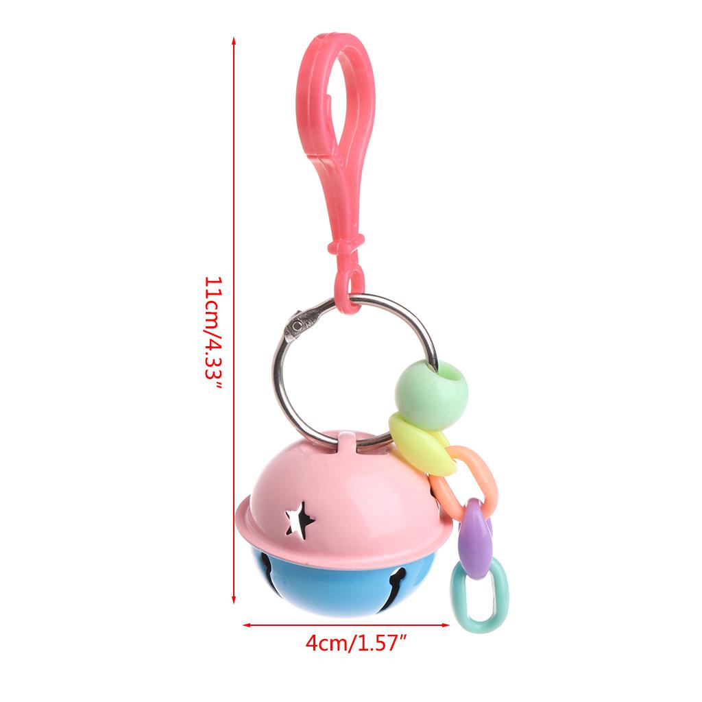 Bird Bell Toy with Sweet Sound Metal Bells for Pet Cage Suitable for Parakeets Cockatiel Conure Lovebird African for Gre