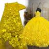 3D Embroidered Flower Mesh Fabric for DIY Sewing Embroidered Lace Clothing Wedding Dress Embroidery Clothing Fabric 5yard