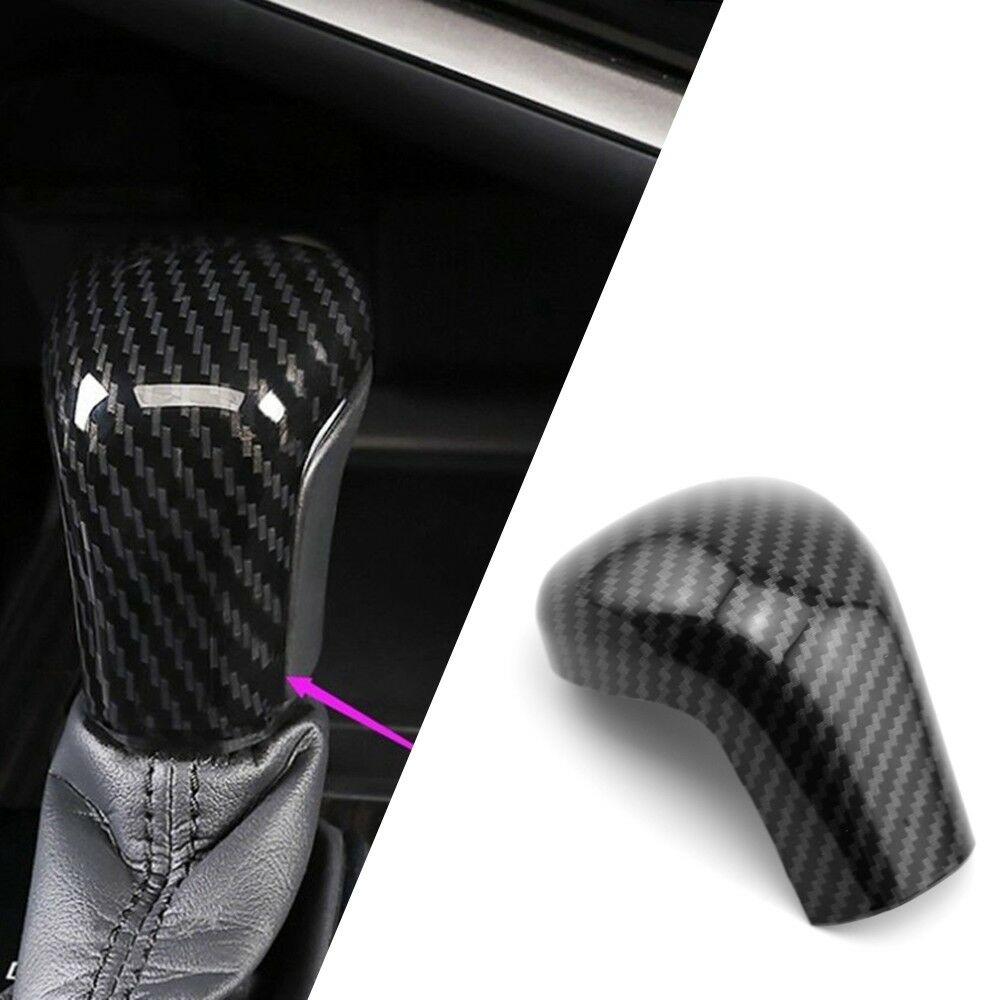 Carbon Fiber Style Interior Gear Shift Knob Cover Trim For Toyota Camry 2018-19