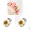 Sunflower Copper Ring With Electroplated Finish For Daily Wear And Special Occasions