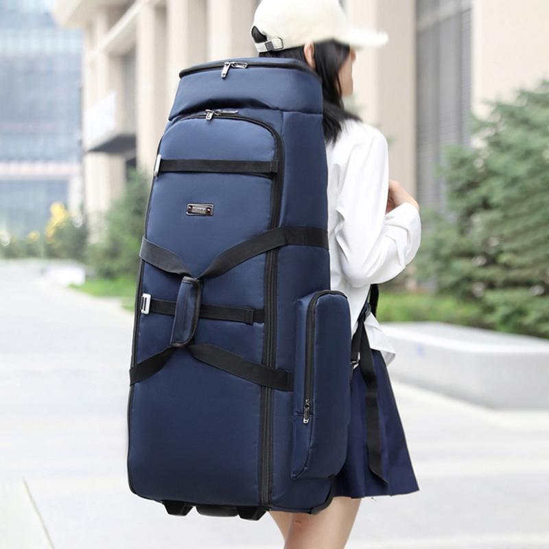 Portable Travel Bag, Tug Bag, Travel Outdoor Wheel Bag, Duffel Bag, Clothes Storage Bag, Large Shoulders Backpack