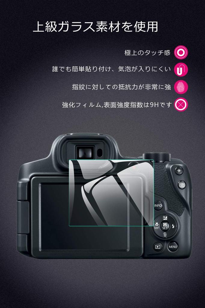EternalStars Camera Screen Protector with 9H Full for Canon PowerShot SX70 HS 3-Piece Hardness, Coverage,