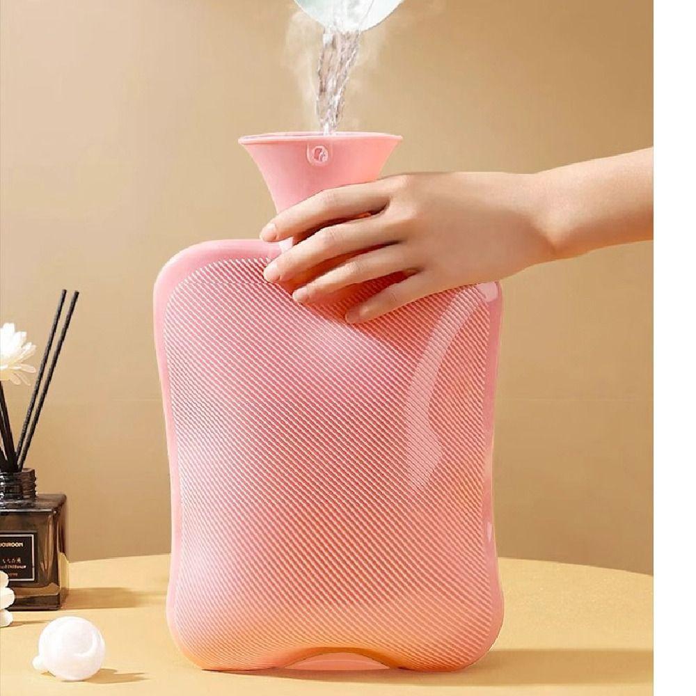 Removable Hot Water Bottles 2000ml Water-filling Bottle Soft Belly Warmer  Bed
