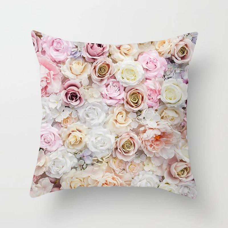 Flower Pattern Pillowcase Car Ornaments Office Living Room Home Pillowcase