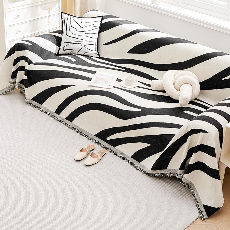 INS Style Cartoon Sofa Cover Cloth Sofa Cover All-Inclusive Four Seasons Universal Blanket Sofa Cushion