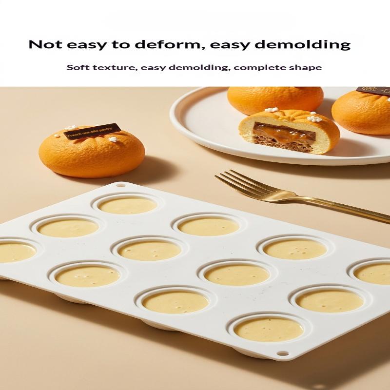 12 Cavity Tangerine Silicone Molds For Baking Mousse 3D Fruit Cake Chocolate Mold Diy Baking Cake Mould Kitchen Accessories