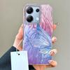 Luxury Laser Silver Butterfly Texture Phone Case for Xiaomi Redmi 14C A3 A4 A3X Note 10 11 11S 12 Pro Poco X5 X7 Silicone Cover