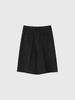 GENERALIDEA Pleated Bermuda Slacks [Black] / Gf1Lpt506