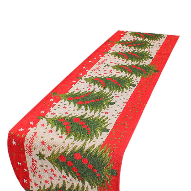 Christmas Table Runner Flag Printing Wear Dirt Resistant Xmas Christmas Table Flag for Christmas Tab