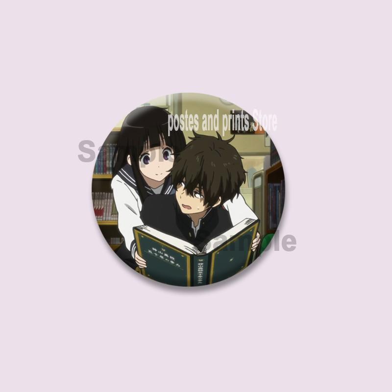 Cute Anime Hyouka Enamel Pins Clothing Bag Hat Jewelry Accessories Cartoon Round Brooch Eru Chitanda Animation Badge Toys Gifts
