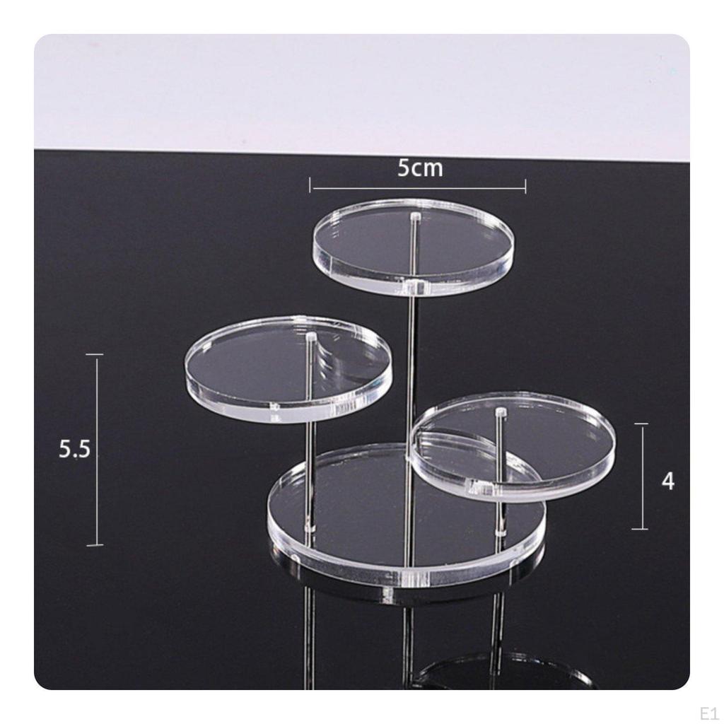 Acrylic Display Shelf Tiered Organizer Transparent Jewelry Stand for