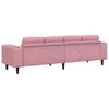 Living Room Sofa Pink 250 x 77 x 76 cm
