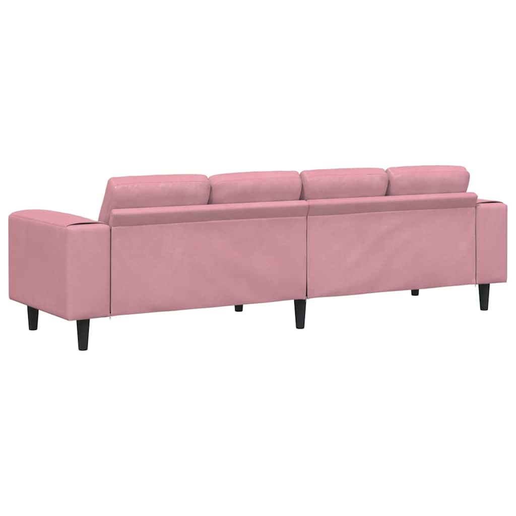 Living Room Sofa Pink 250 x 77 x 76 cm