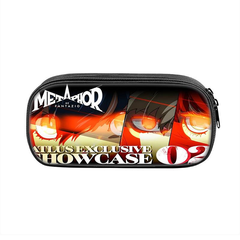 Refantazio Fantasy Theme Nylon Pencil Bag With Spacious Storage For Students