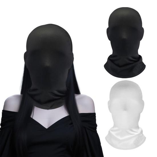 Halloween Masque Costume Solid Color High Elasticity Breathable Visible Spooky Hood Halloween Party Decoration