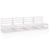 VidaXL 4-Seater Garden Sofa Patio Sofa Terrace Furniture Outdoor Sofa Outdoor Furniture White Wood 3075340