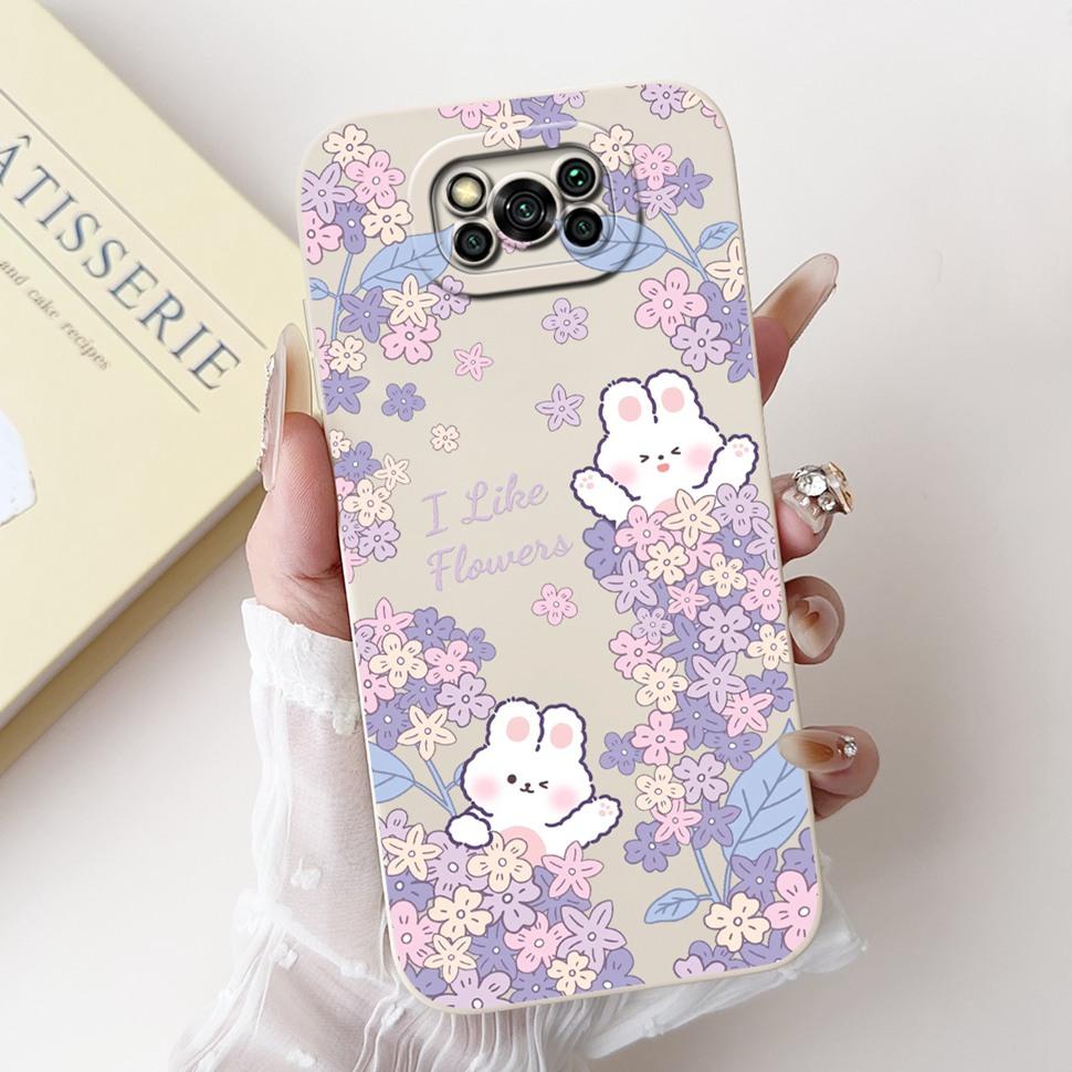 Phone Case For Xiaomi Poco X3 Pro Cases Simple Pattern Shockproof Back Cover Soft TPU For Xiaomi Poco X3 PocoX3 NFC Case Bumper