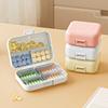 Mini 7 Grids Portable Pill Box Double Sealed Medicine Storage Case Week Long Day Divided Lockable Drug Organizer Weekly Pill Box