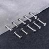 4 Pair 16 Gauge Lip Larbet Stud Piercing Bars Set 8mm Silver Stainless Steel Tragus Helix Piercing Jewellery
