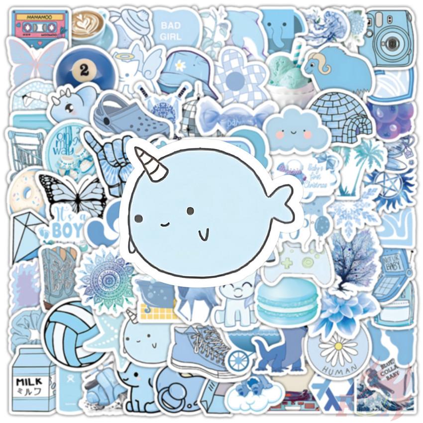 100 ks/sada Ins Modré VIBES Umění Mini Mazlíčci Psi Samolepky DIY Módní Obtisky Samolepky