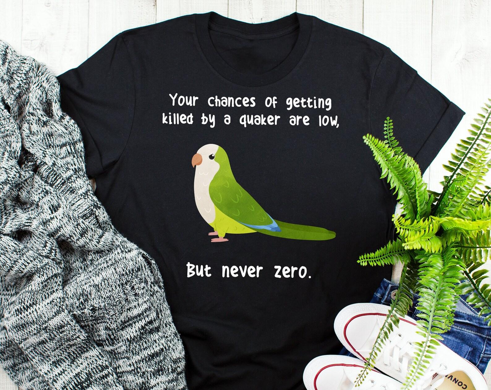 Quaker Shirt, , Funny Parrot Lover Gift, Cute Bird T-shirt, Monk Parrot Tshirt, Green Quaker Pet Graphic Tee, Birb Mom Dad, Meme 100