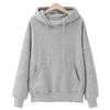 Women's Korean Style Solid Color Hoodie - Autumn, Loose Fit, Versatile, Simple, Plus Velvet