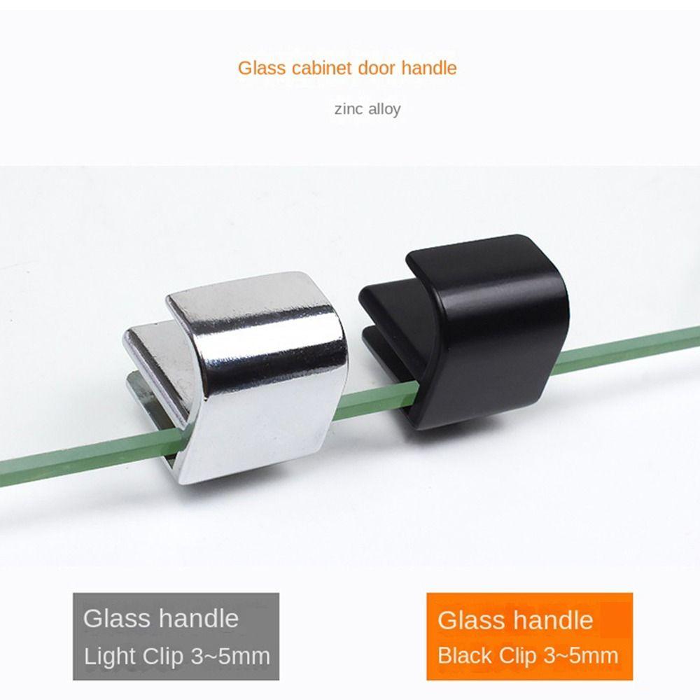 Door Handle Plank Clip Furniture Hardware Glass Clip Glass Clamp Cabinet Handle Glass Door Handle