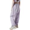 Adidas Interlock Dance Joggers with Three Stripes and Loose Knit Design Women Bottoms Silver Purple JI9782