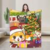 Aggretsuko Soft Warm Blanket  Students Plush Throw Blanket Comfortable Couch Chair Flannel Bedspread Sofa Bed Cover