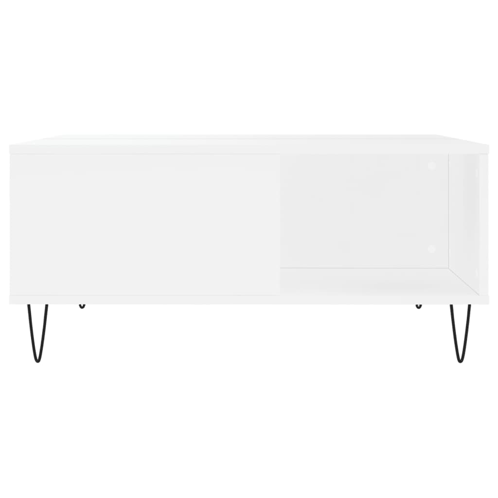 Coffee Table, White 80X80X36.5 Cm, Wood-Based Material