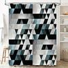 Geometric Shower Curtain Modern Abstract Triangle Pattern Waterproof Bathroom Decor Farmhouse Coastal Home Textile Washable