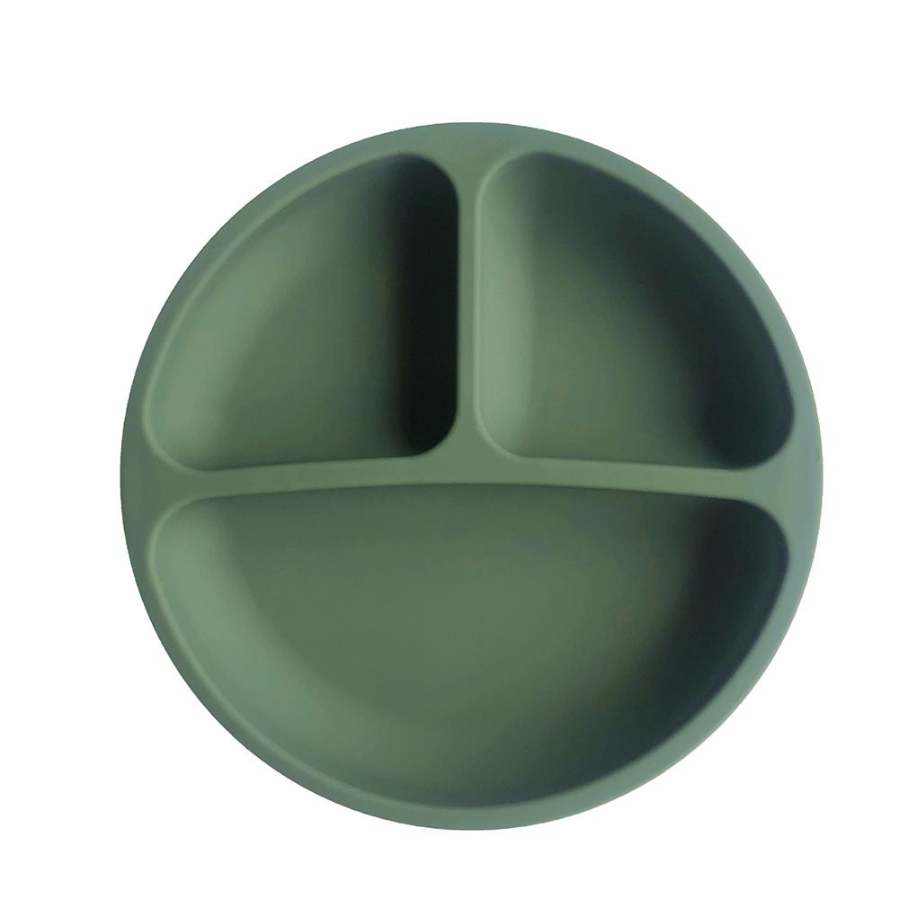 Silicone Divided Kitchen Dining Storage Plate Infant Dinnerware Toddlers Adults Washable Reusable Eating Training Dish