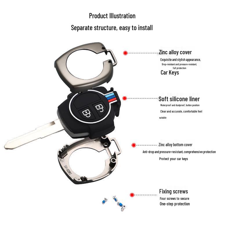 Metal Key Cover Shell for Suzuki Swift, Alto, Liana, Tianyu, Jimny