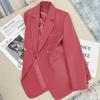 Frühling und Herbst Koreanische Mode Britischer Stil Einfarbiger Blazer Damenbekleidung Französische Textur Mode Kleiner Anzugmantel Damen