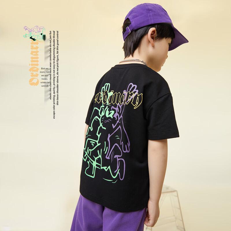 Duoduojia Boys' Summer Graffiti Short Sleeve T-shirt