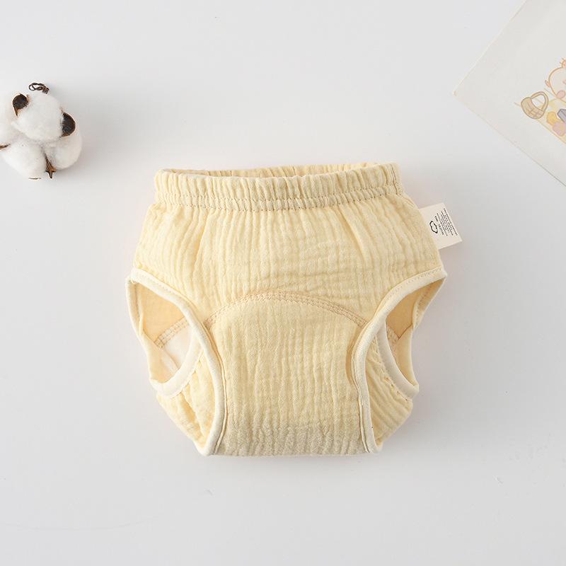 Korean Style Winged Baby Gauze Pull-up Pants: Pure Cotton Diaper Cover & Training Pants