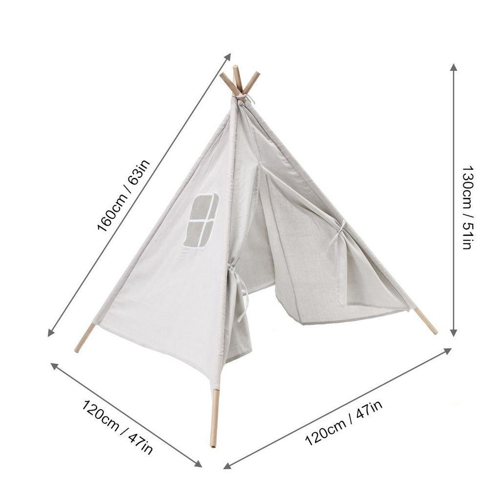 New Tipi tent for kids Play-Tent Teepee House Wigwam Room Children's Tent Game-House Triangle Teepee Canvas Sleeping Dome