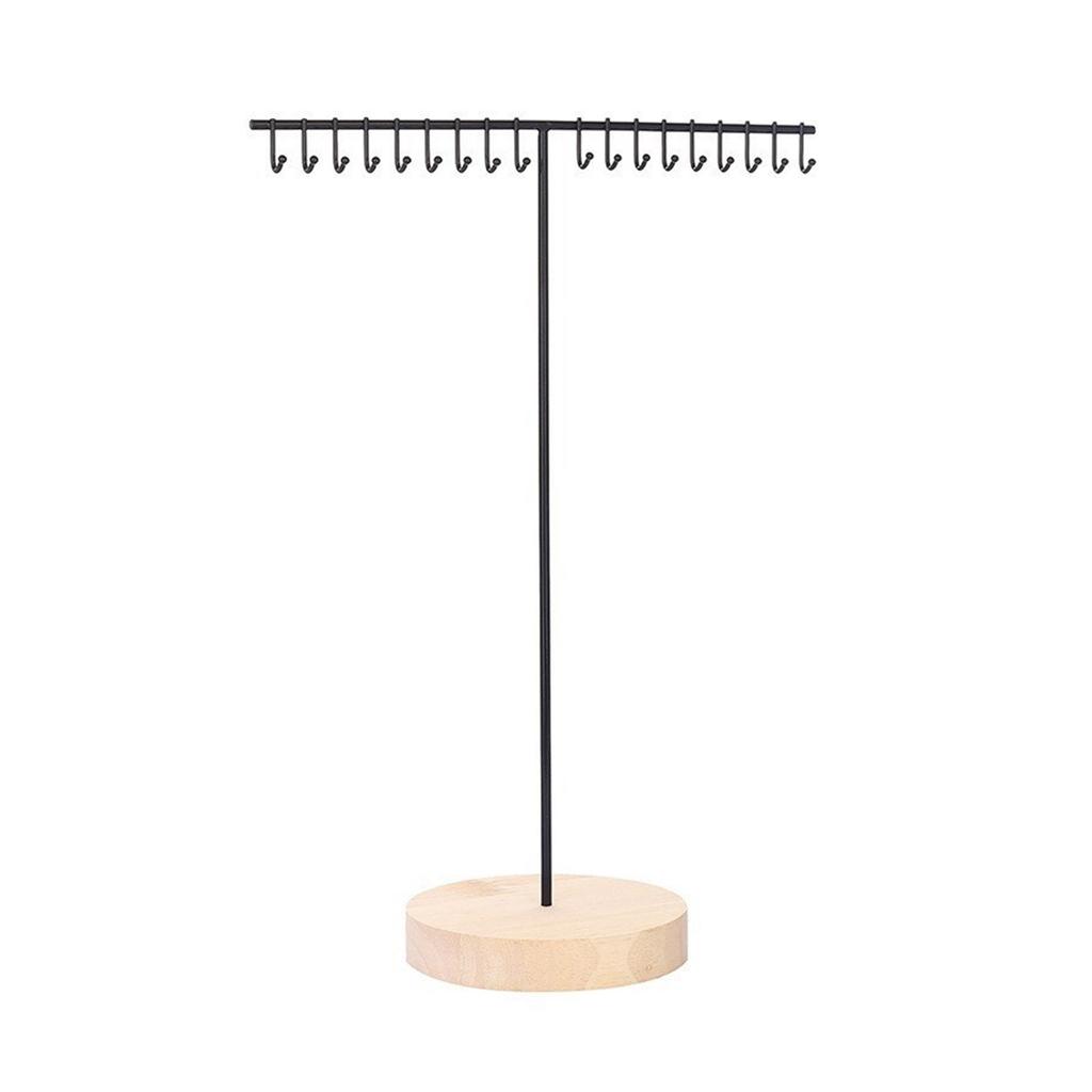 Trendigt Robust Legeringssmyckeställ för Halsband Armband och Örhängen Genomskinliga Organiserare med Flera Torn