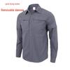 Men's Quick-Dry Convertible Outdoor Shirt/Jacket: Spring/Summer/Autumn, Removable Long Sleeve, Plus Size, Casual Fit
