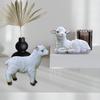 Detailed Small Resin Goat Figurine Multiple Poses Durability Lamb Statue Sheep Sculpture Ideal For Table top Shelf Display