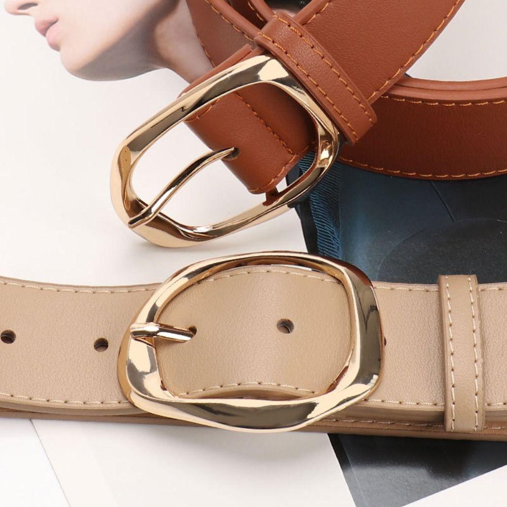 Faux Leather PU Leather Belt Alloy Buckle Waist Strap Versatile Casual Belt  Casual Daily Wear