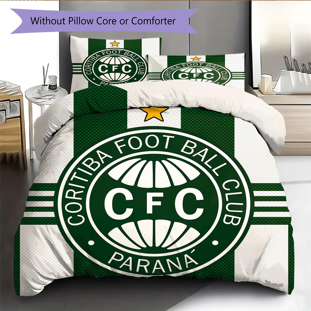 Biancheria da letto con motivo Coritiba FC Decorazione per la casa Regalo di compleanno (1 * copripiumino + 2 * federa, senza nucleo)