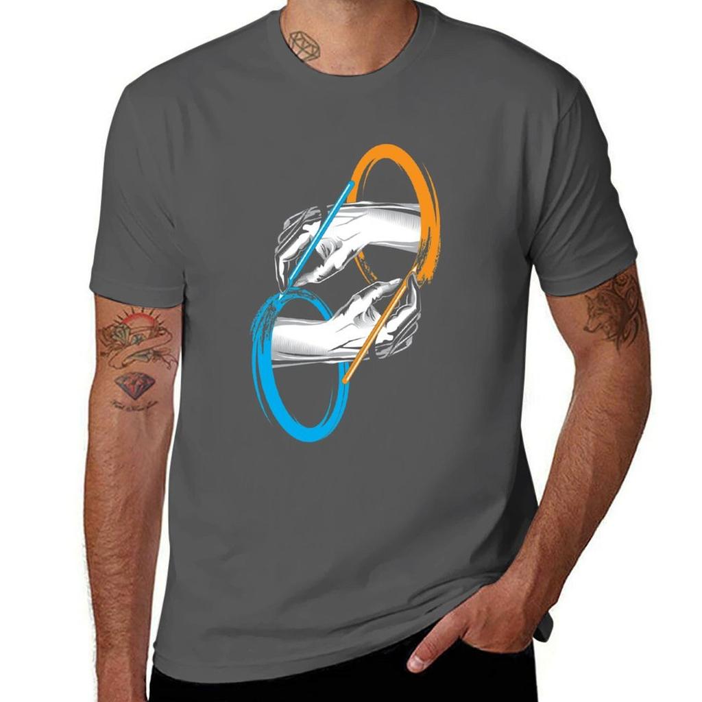 Drawing Portals Tshirt Worker Basic Short Sleeve Tee